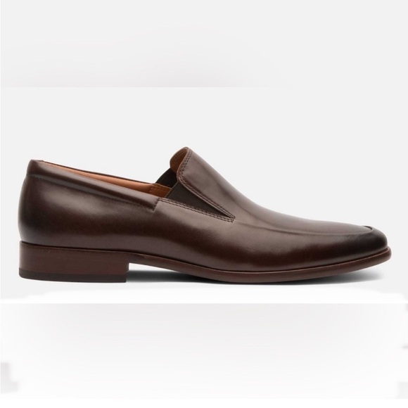 Gordon Rush $245 Men’s Elliot Brown Leather Slip On Dress Shoes Size 13 New - Picture 1 of 10
